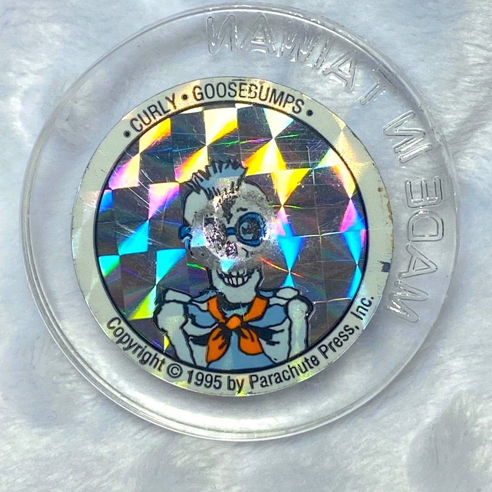 POGs Slammer - Goosebumps Curly Foil Reflective Acrylic Slammer 1995